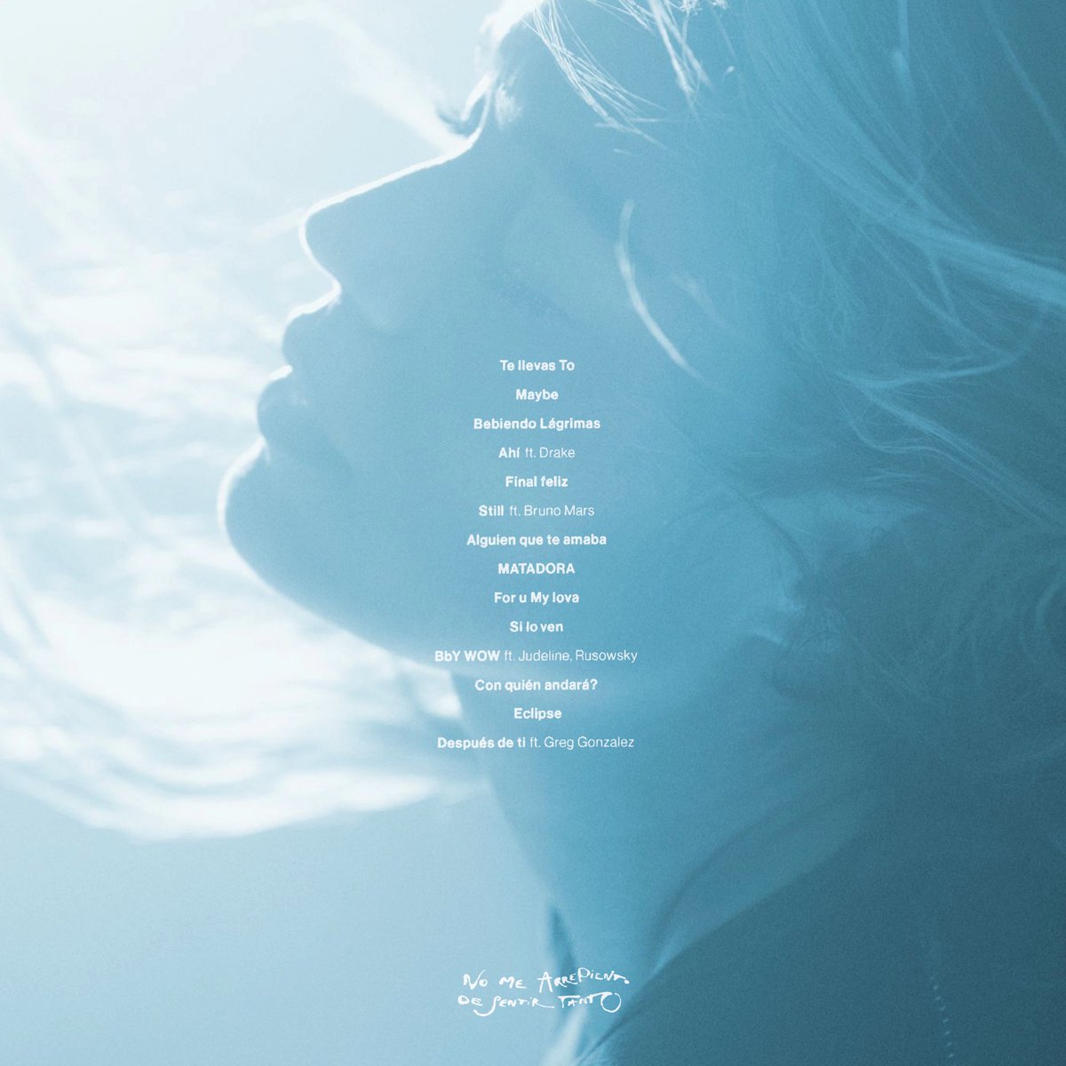PopCulture2000s's tweet photo. karol g reveals the tracklist for her new album ‘NO ME ARREPIENTO DE SENTIR TANTO’ https://t.co/v5ZjE4gFlM