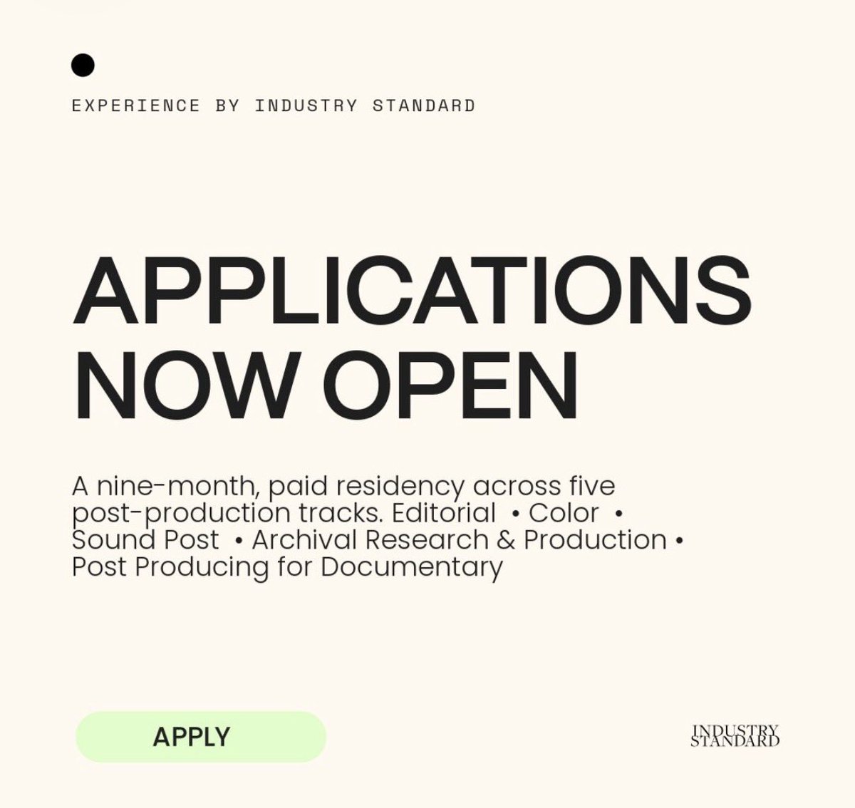 postinblack's tweet photo. ✨An incredible opportunity is NOW OPEN! ✨

Excited to share that our friends at #IndustryStandard have opened up Applications for the 2027 Program! ✨

DETAILS BELOW!!

⬇️⬇️⬇️

https://t.co/bAbIWZZfM8

#PostProduction #IndustryStandard https://t.co/N3tdpmL4h9