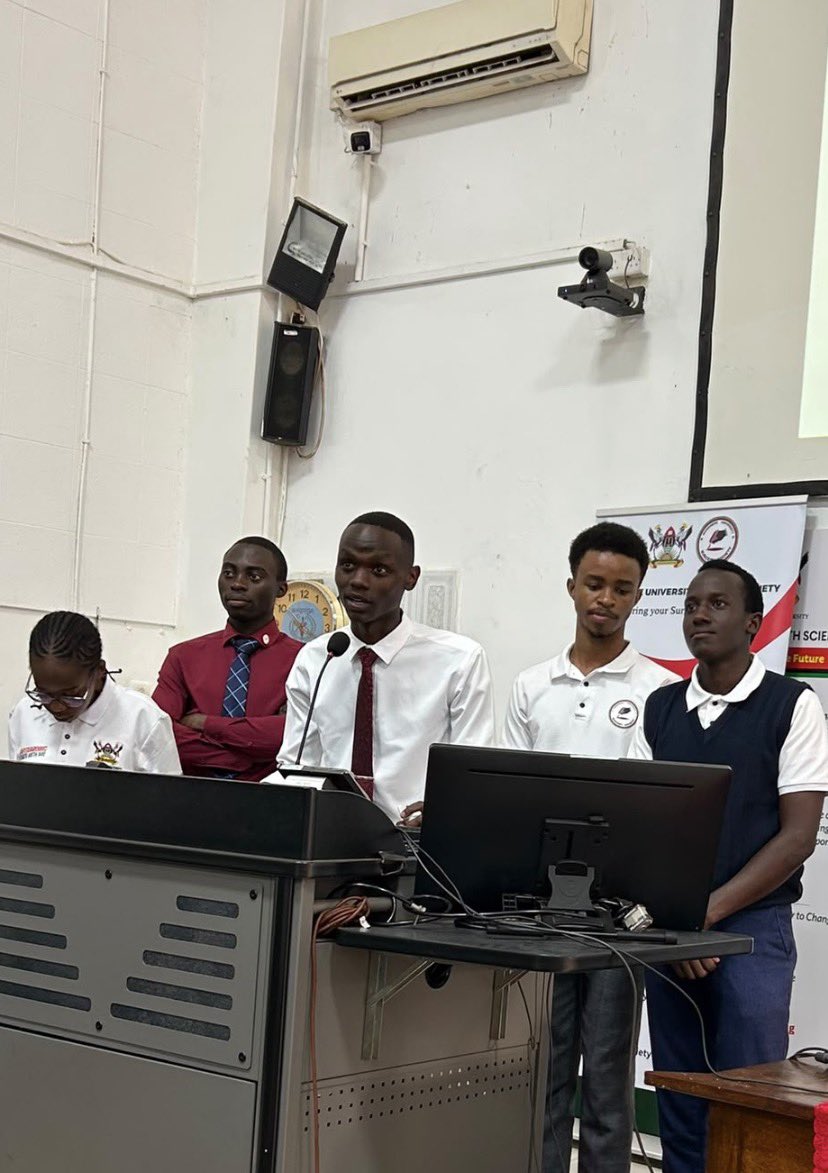 OchiengJos70609's tweet photo. Today,I had the privilege of engaging the newest members of the College of Health Sciences during their orientation and introducing them to the Makerere University Surgery Society (MUSS).

MUSS @surgery_society is more than a student society,it is a community that inspires future , nurtures leadership, advances research, and equips students with the skills to save lives.

To all out there with a passion for medicine, innovation, research and service,and we are excited to walk that journey with you.

Together, we learn. Together, we lead. Together, we transform lives.

#MUSS #EmpoweringInvestors #phanerooAt12 #PayAllMedicalInterns