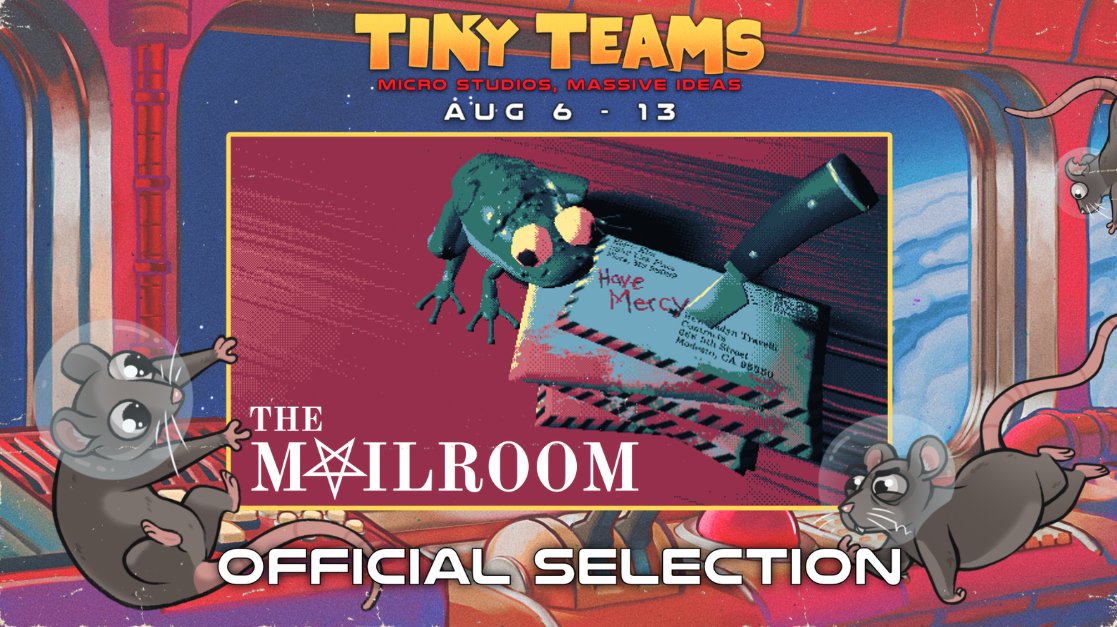 TheMailroomGame's tweet photo. Hell is pleased to inform you that The Mailroom is part of Tiny Teams Fest! The demo is live on Steam, so feel free to get a head start while you can. (A little practice never hurt anyone.)

And remember—the Mailroom arrives this October 26. https://t.co/3vZ3Ewlmhb