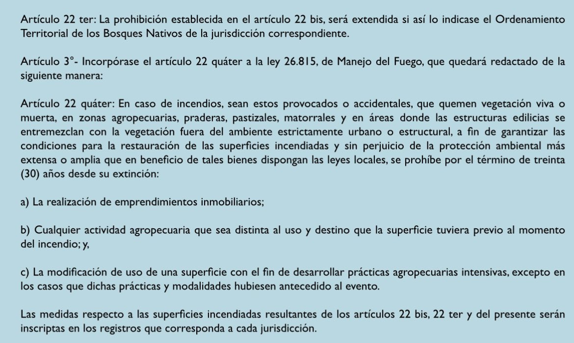 marianherrrera's tweet photo. 🚨Llegó el dictamen al Senado:

El proyecto original derogaba sólo el artículo que impide cambiar el uso de tierras incendiadas por 30 años. Ahora también derogan el 22ter, que permite extender esa protección a 60 años en bosques nativos. https://t.co/GgIpkF8E8M