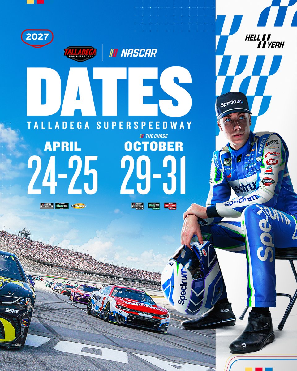 TALLADEGA's tweet photo. The biggest and baddest is back for more in 2027. 😤 https://t.co/CtFIdFo97R
