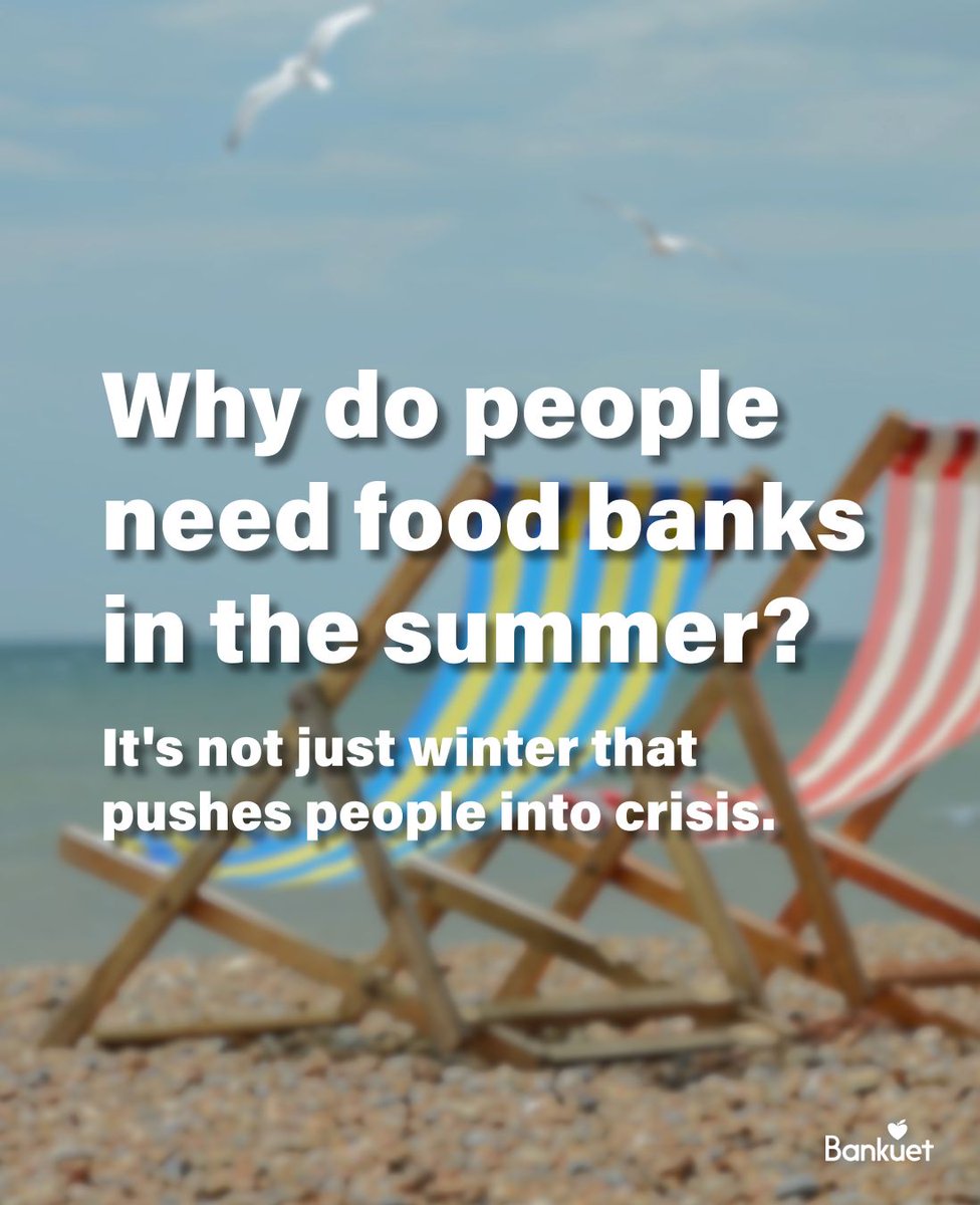 bankuetuk's tweet photo. When people think about food banks, they often think about winter.

But summer brings its own challenges. 

If you're able to help, donating through Bankuet means food banks can get exactly what they need to support families throughout the summer 👉 https://t.co/v1NlWKvP0t https://t.co/909JSzvrnk