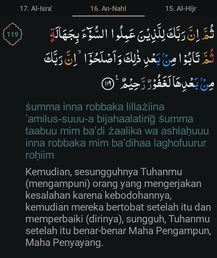 F0urTeen14's tweet photo. @chocomoroll Terjemahan aslinya seperti ini ya teman-teman, tadabbur mbaknya mungkin sedikit sama, biar tidak salah share saja 🙏 https://t.co/agz02c9ERD