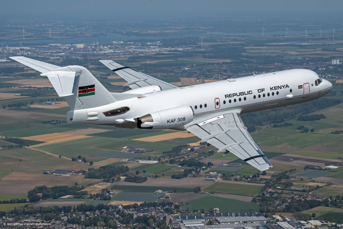 IanECox's tweet photo. Kenya Air Force Fokker 70 out for a test flight in Netherlands. https://t.co/j75ewgsWAn