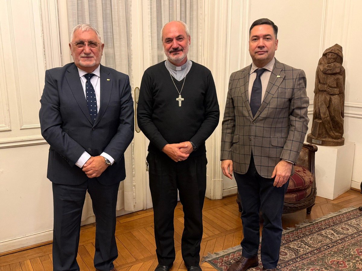 redcame's tweet photo. CAME y la Pastoral Social se reunieron ante la visita del papa León XIV y la Semana Social 2026

El presidente Ricardo Diab y el secretario de Hacienda @blastaladrid mantuvieron un encuentro con el titular de la Comisión Episcopal de Pastoral Social, monseñor Dante Braida. https://t.co/SgNZAnwRk8