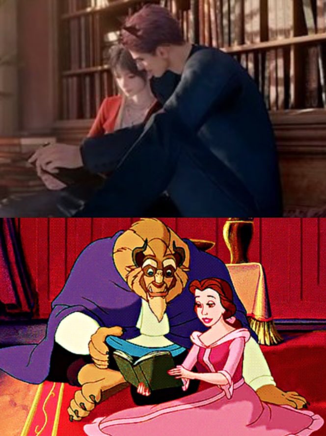 linkongnito's tweet photo. btw I don’t know if you saw but Chinese girlies dress chibi Valko with Belle’s dress from Beauty and the Beast and I think it matches so well, not only he’s called the beast but also because he seems to have a huge library if Duskfall Prelude happens at his place ! #ValkoIsLoved https://t.co/ZXfGpBOIni