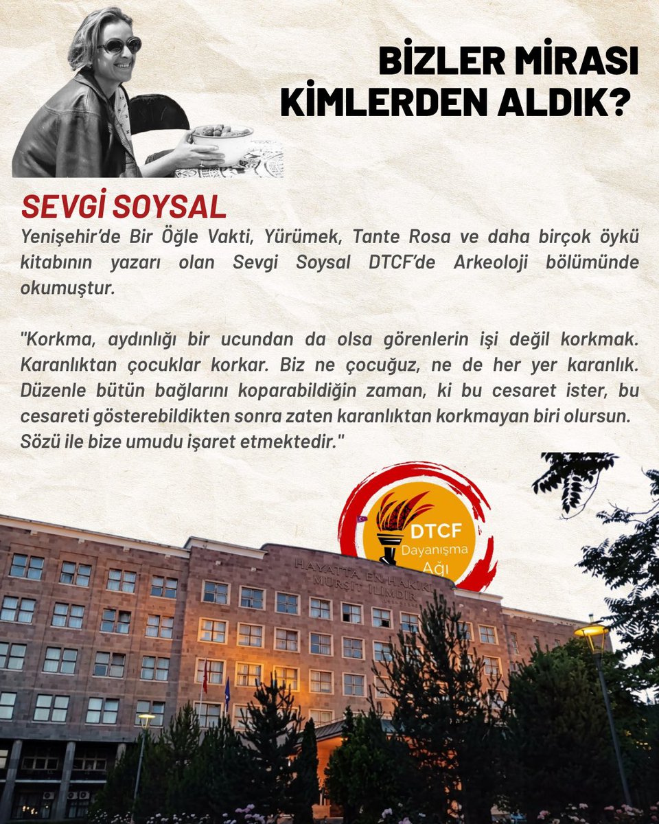 dtcfdayanismaa's tweet photo. Dil ve Tarih-Coğrafya Fakültesi’ni beraber tanıyalım! 

Dil Tarihli olmak ne demek? 
Dil Tarih’in ilerici ve aydınlık mirasını kimlerden devraldık? 

Fakültemize dair sormak istedikleriniz için bizimle iletişime geçebilirsiniz. 

#dtcf #AnkaraÜniversitesi #yks #tercih https://t.co/nmby7d2116