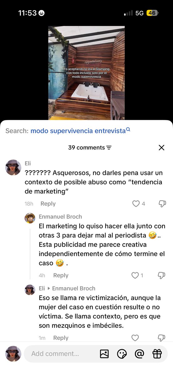 arrobaeli's tweet photo. Uno sabe que la humanidad de la gente es está perdida cuando una MARCA decide pegarse a una tendencia que banaliza el acoso sexual y solo hay UN comentario (mío) que no sigue ese juego. Asqueroso todo. https://t.co/Ov2OdQWG2J