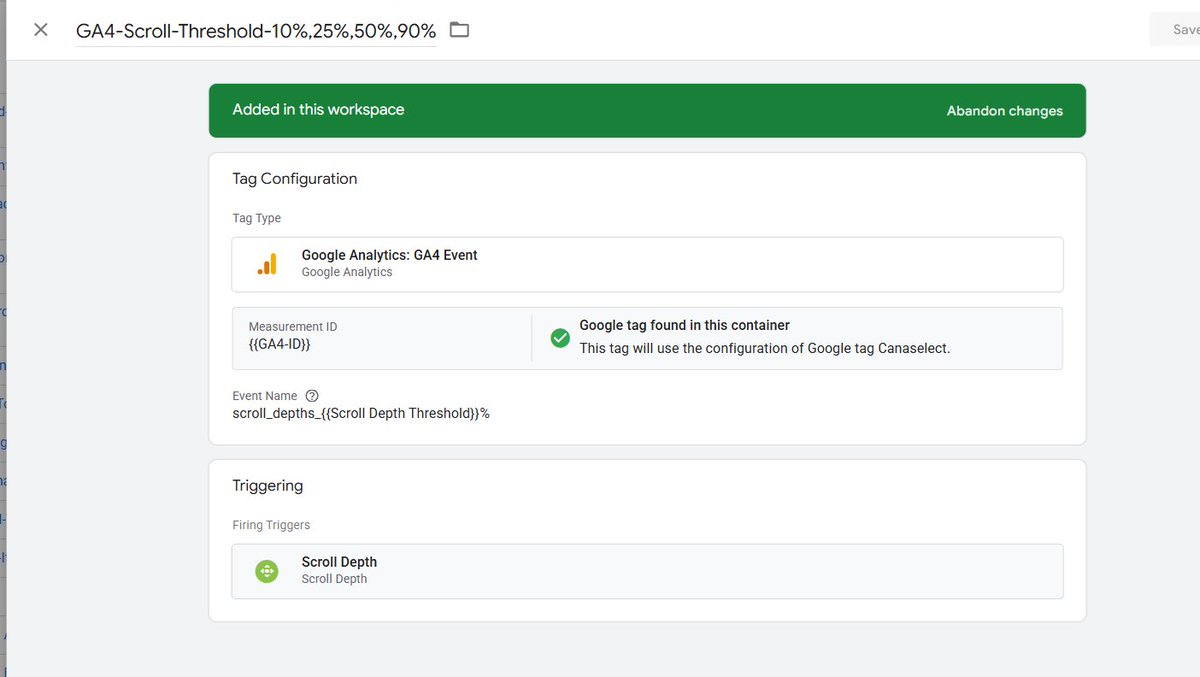 analysteistiak2's tweet photo. Most sites track only 25%, 50%, and 75% scroll.

I recently implemented 10%, 25%, 50%, 75%, and 90% dynamic scroll tracking in GA4.

Now we can see real reading depth, identify drop-off points, and optimize content more accurately.

Better engagement data = Better decisions. https://t.co/QaEHWFkwet