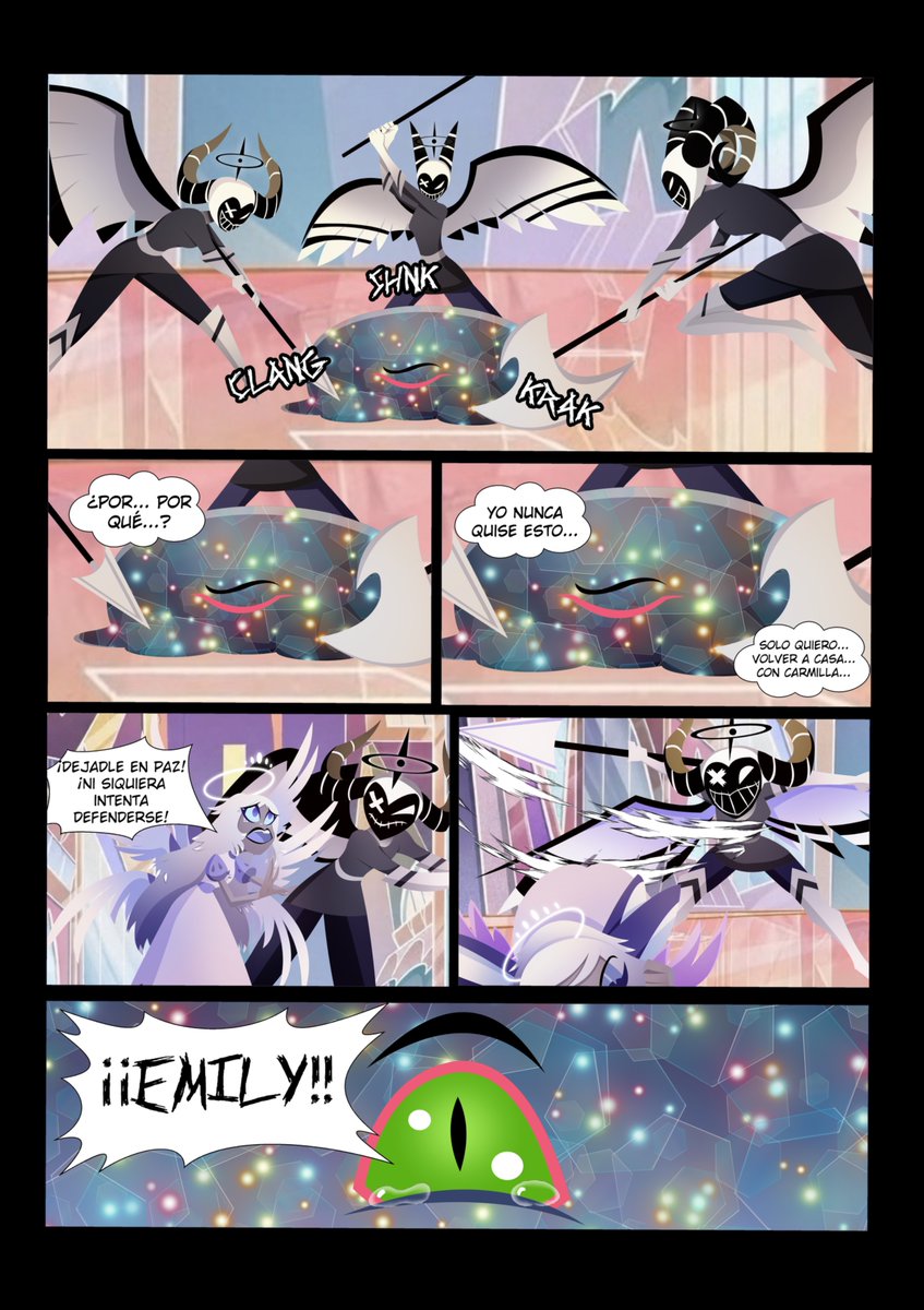 edonovalpgc's tweet photo. PROYECTO NEPHILIM Pags. 173-175    

#HazbinHotel #fancomic #comic #ProjectNephilim #Nephos #OriginalCharacter #Emily #Lute   

Por favor, comenta y comparte. https://t.co/nwGIffOaYB