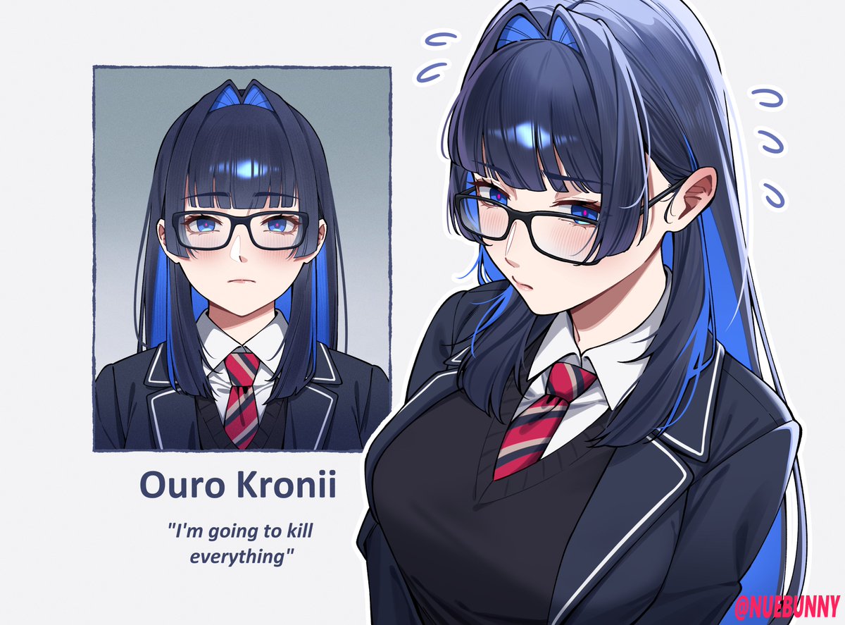 NueBunny's tweet photo. The shy girl wearing glasses wants to join the math club.
#kronillust https://t.co/xDKp8V7VPG