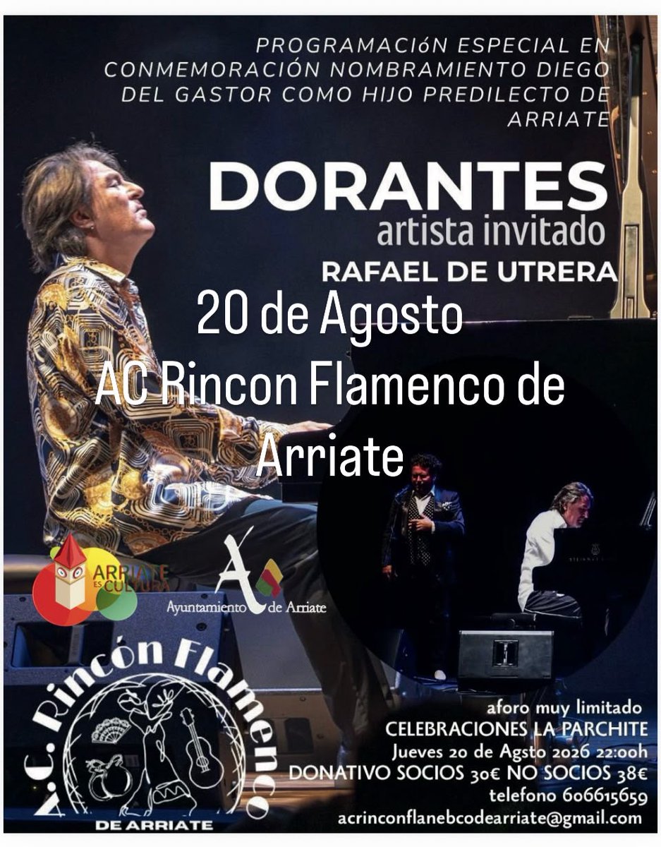 flamencotickets's tweet photo. 20 Aug at 22:00
Dorantes and Rafael de Utrera
Restaurante Finca La Parchite – Parchite (Arriate)
https://t.co/BzKcJjtJsA
#FlamencoTickets #Málaga https://t.co/tTNmPlhUf5