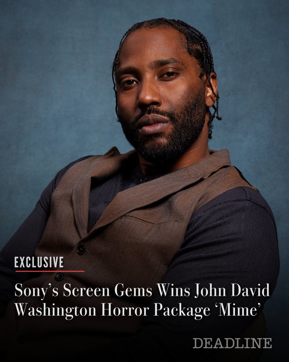 DEADLINE's tweet photo. EXCLUSIVE: Sony Screen Gems we hear has beat out Amazon and Searchlight for ‘Mime,’ a supernatural horror package that will star John David Washington with Nikyatu Jusu directing

We hear the film is set in a NYC apartment complex in the middle of a heat wave blackout

More details: https://t.co/UCl7SU1Y5R