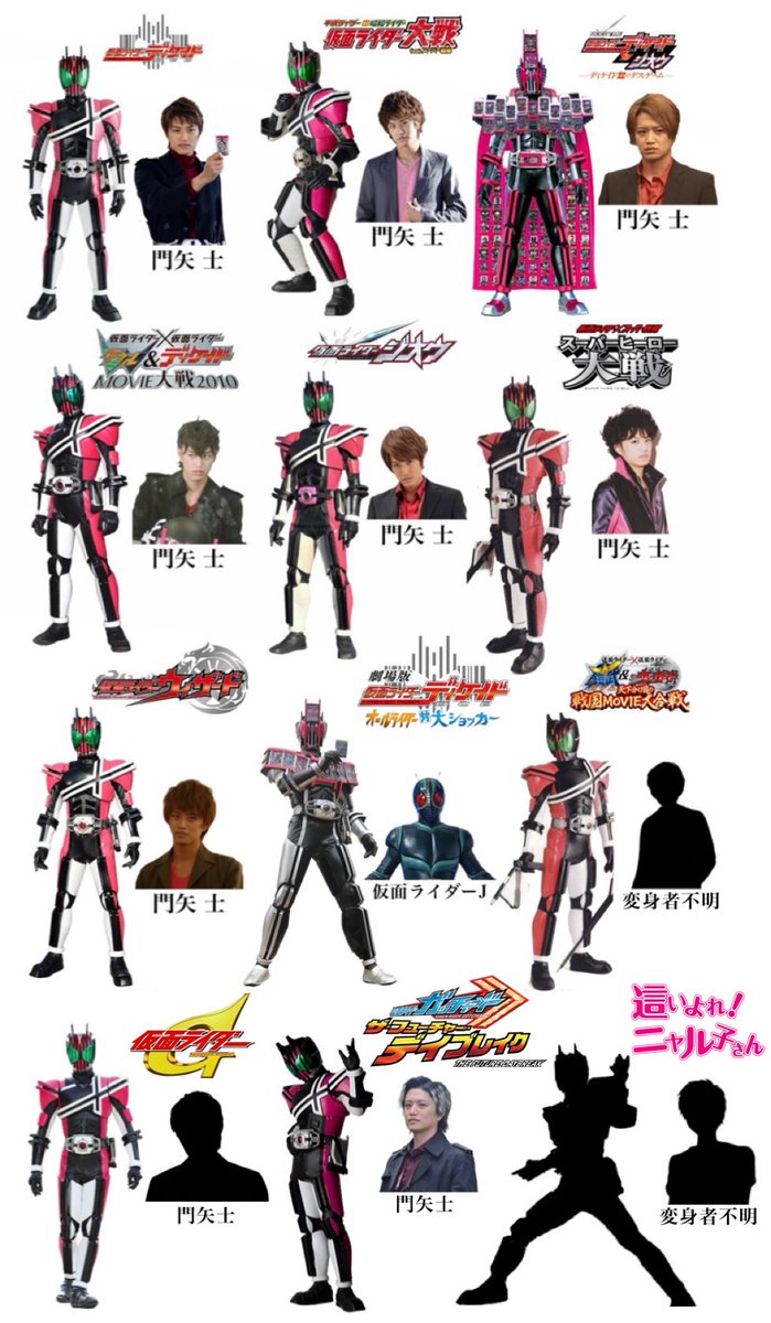 orb_brave's tweet photo. 仮面ライダーディケイド歴代変身者更新
#仮面ライダーディケイド https://t.co/Y6JbMoOekL