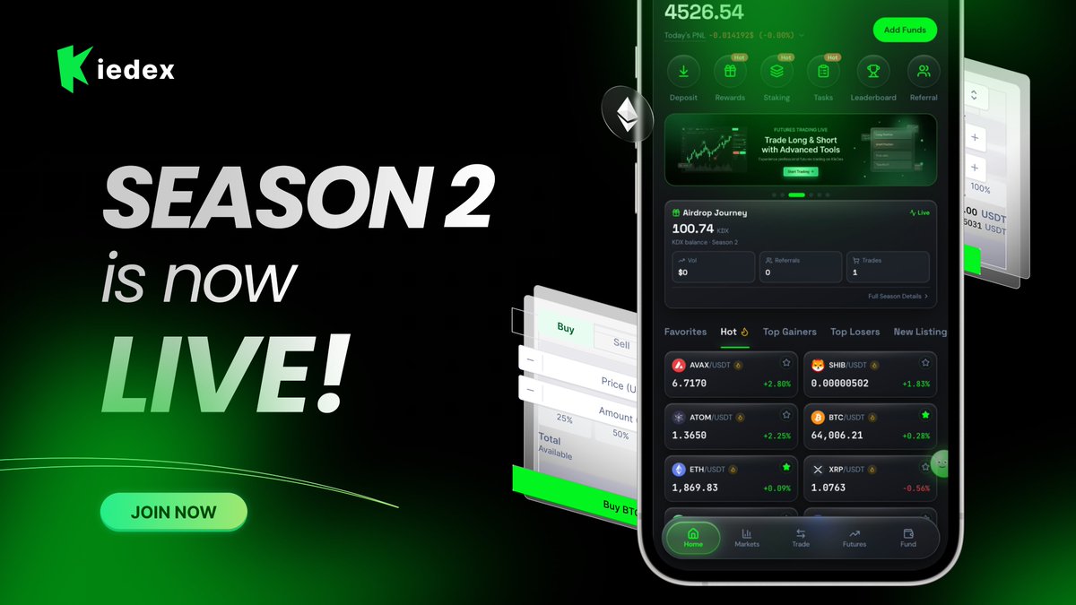 kiedexapp's tweet photo. 🚀 KieDex Season 2 is Now Live!

The next chapter of KieDex has officially begun.

🟩 Check Your S1 Allocation: https://t.co/DphOMmUEwW

Season 2 introduces a more powerful platform with improved performance, enhanced security, and exciting new features. More features will continue to be unlocked over time.

Welcome to Season 2. Log in and start exploring today!