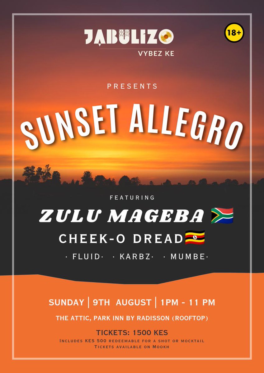 CheekODread's tweet photo. Sunday plan #Nairobi!

Sunset Allegro by Jabulizo Vybez!

#ForTheLoveOfHouseMusic

Get InVOlv3D https://t.co/75NomWmr6k