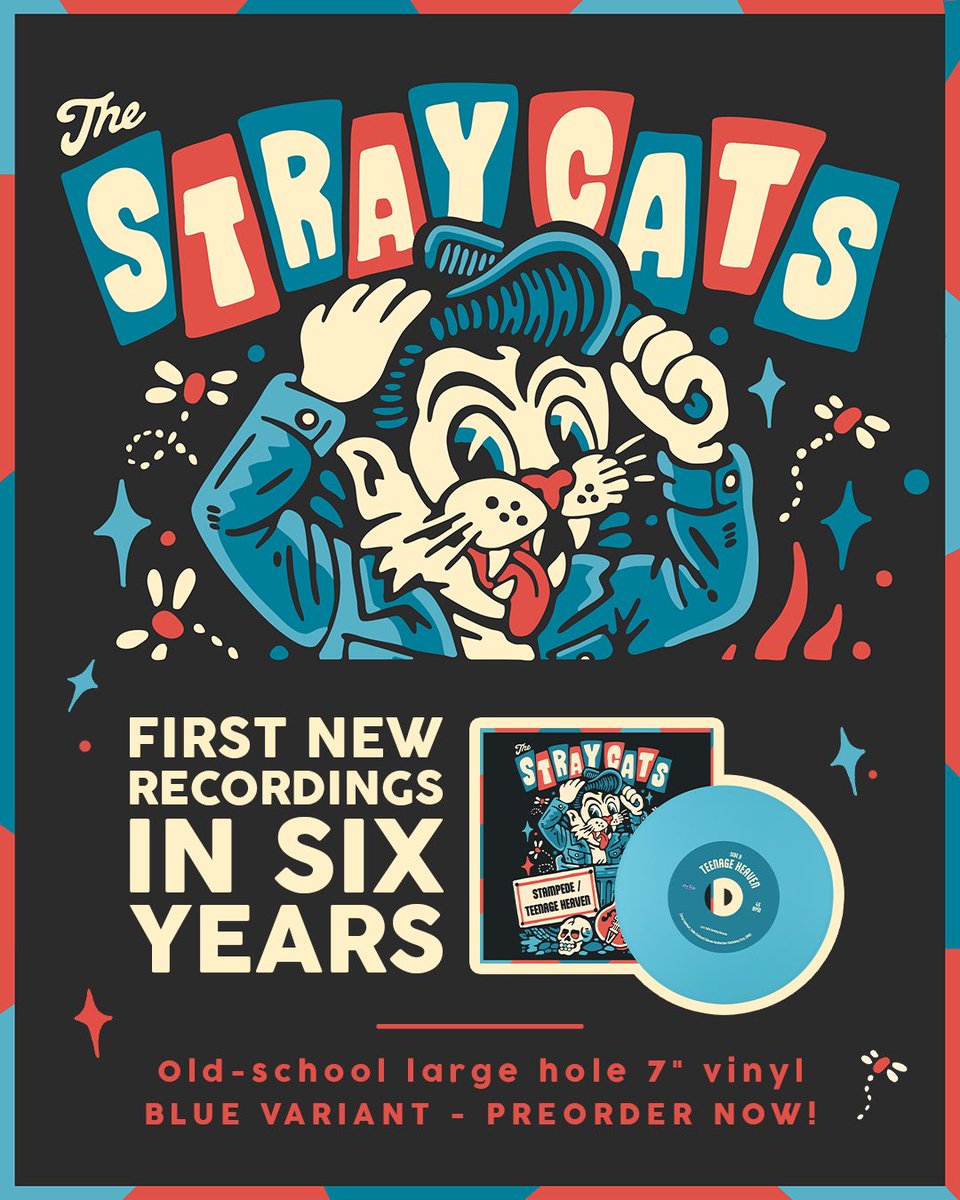 ＜BB.Kong＞STRAY CATS UNRELEASED DEMO The first pressing of @thestraycats' “Stampede / Teenage Heaven” 7