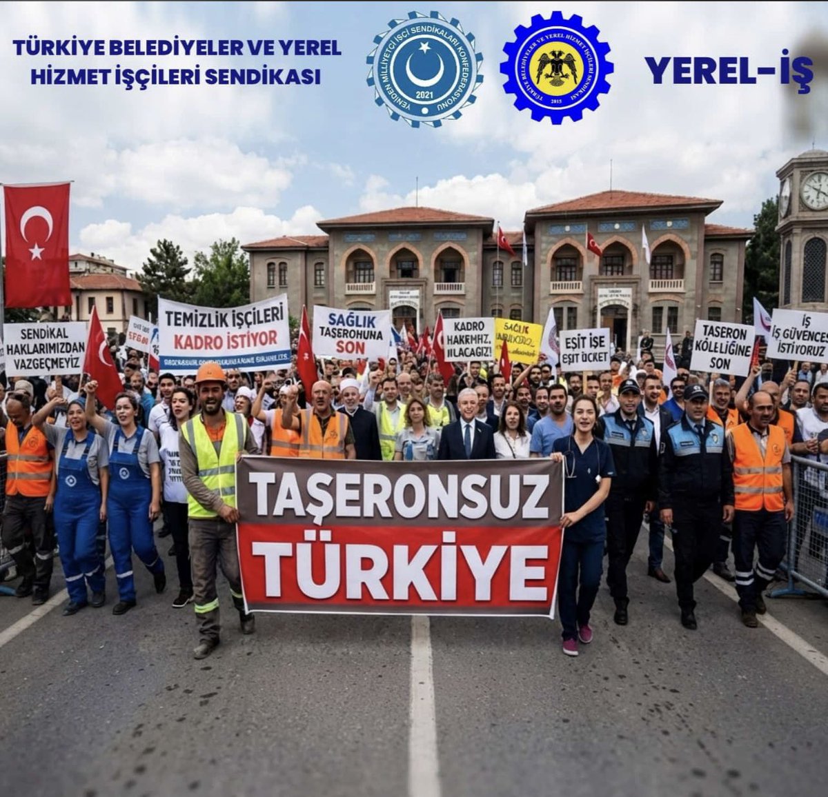 yerel_is07's tweet photo. Taşeron işçileri kadro bekliyor; yasal düzenlemelerin TBMM'de yapılmasını ve kadro haklarının verilmesini istiyoruz. #işçi #taşeron #asgariücret https://t.co/iU38nq5Wuu