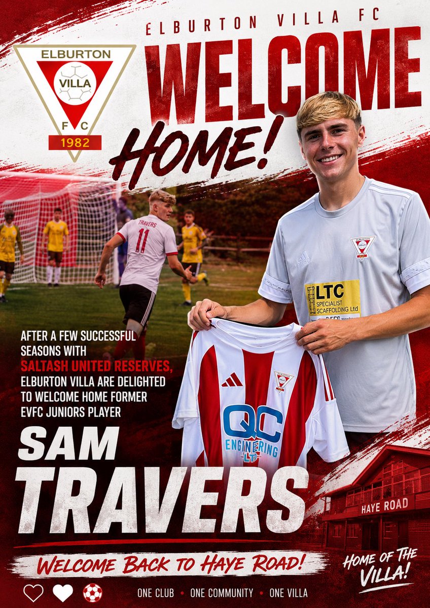 ElburtonVilla's tweet photo. 🔴⚪️⚽️ TRAVERS STEPS UP!!!

After a few seasons away winning the @StPiranLeague with @saltashunited Reserves, @ElburtonVilla welcome back former long standing @EVFCJnrs player Sam Travers to take that step up a league! 🙌🏻

@swpleague @swsportsnews @PLsportsnews @devoncornwallfc https://t.co/2f1dwjTmht