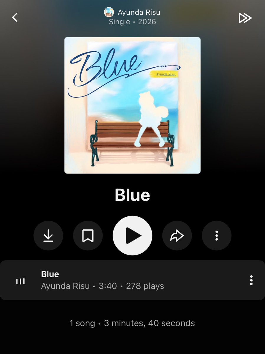 Sunraku_desuwa's tweet photo. Ayunda Risu - Blue cover song is now available in streaming platform!

#Ayunda_Risu https://t.co/AEMqyP01Qt