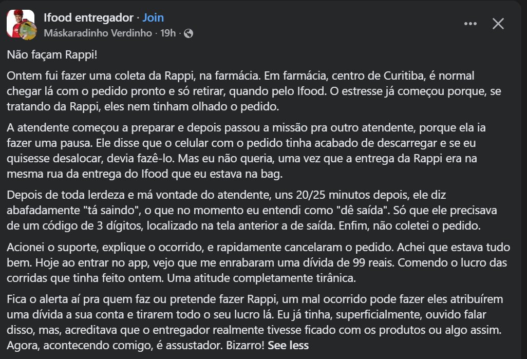 JefinhoMenes's tweet photo. Maluco foi trabalhar de entregador pra Rappi e acabou o dia DEVENDO pros caras.

Que beleza é o capitalismo. https://t.co/daxGSb2qWa