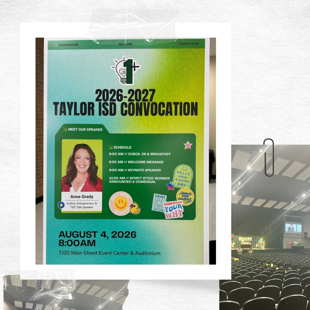 AnneGradyGroup's tweet photo. Nobody goes into education for the easy days. They go in because the kids are worth it.

I got to spend time with 500 Taylor ISD teachers, paraprofessionals, and staff who live that truth every single day. Being in that room was a privilege.

@taylorducks 💙 https://t.co/10ulwfHsug