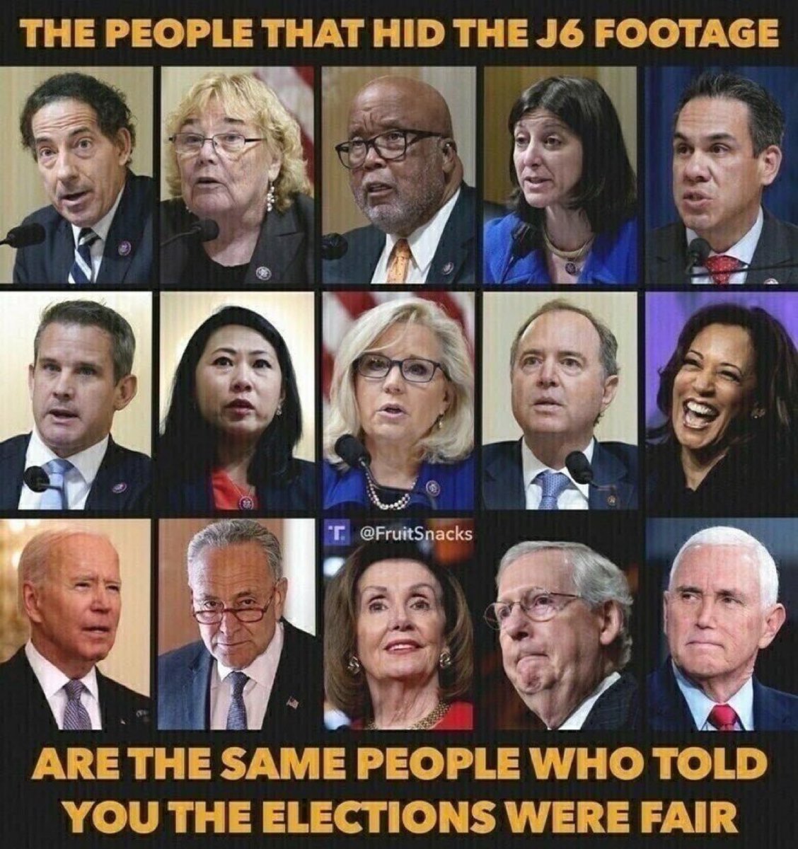 Milajoy's tweet photo. The people who hid what actually happened on January 6th are the same people telling you elections aren't corrupt. 

Don't believe them. 

Pass the SAVE America Act. https://t.co/d8qZQWoBE5