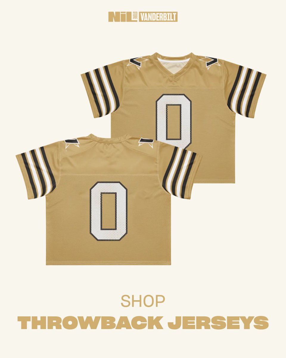NILStoreVandy's tweet photo. Gold jerseys you say 👀👀👀

Visit our website to shop our Gold Throwback Jerseys! Right in time for the season!! ⚓️⬇️

Shop: https://t.co/jPuTXpkuUg https://t.co/XlsGzFRAWo