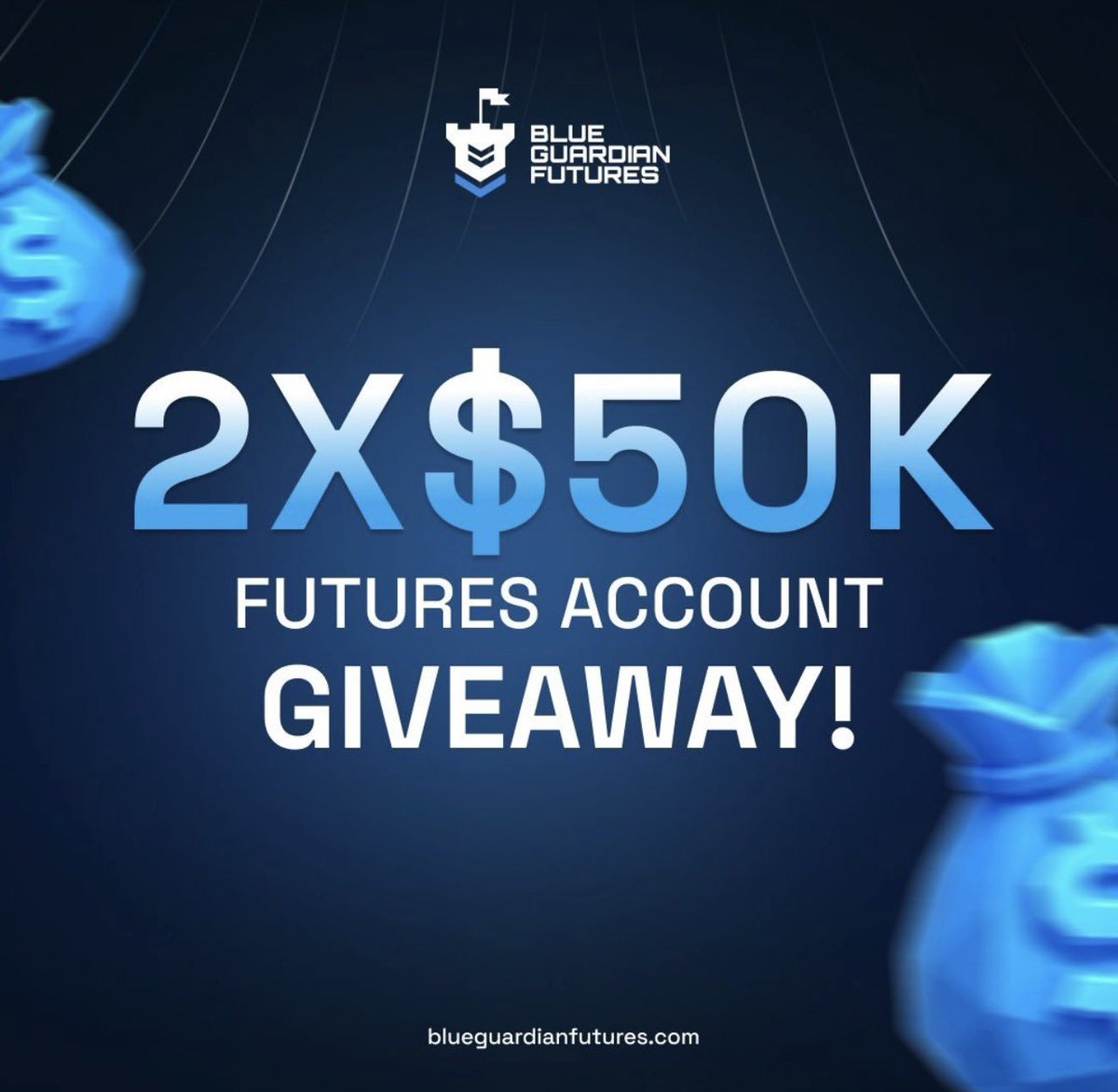 santhxsh's tweet photo. 🚨 $100,000 GIVEAWAY ALERT 🚨

Win 2×50K Futures Accounts from @BlueGuardiancom

How to Enter: 

1. Follow @GuardianFutures &amp; @santhxsh 
2. Like, Repost
3. Tag 3 friends

Winners will be announced on Sunday https://t.co/fBeP4CAmQL
