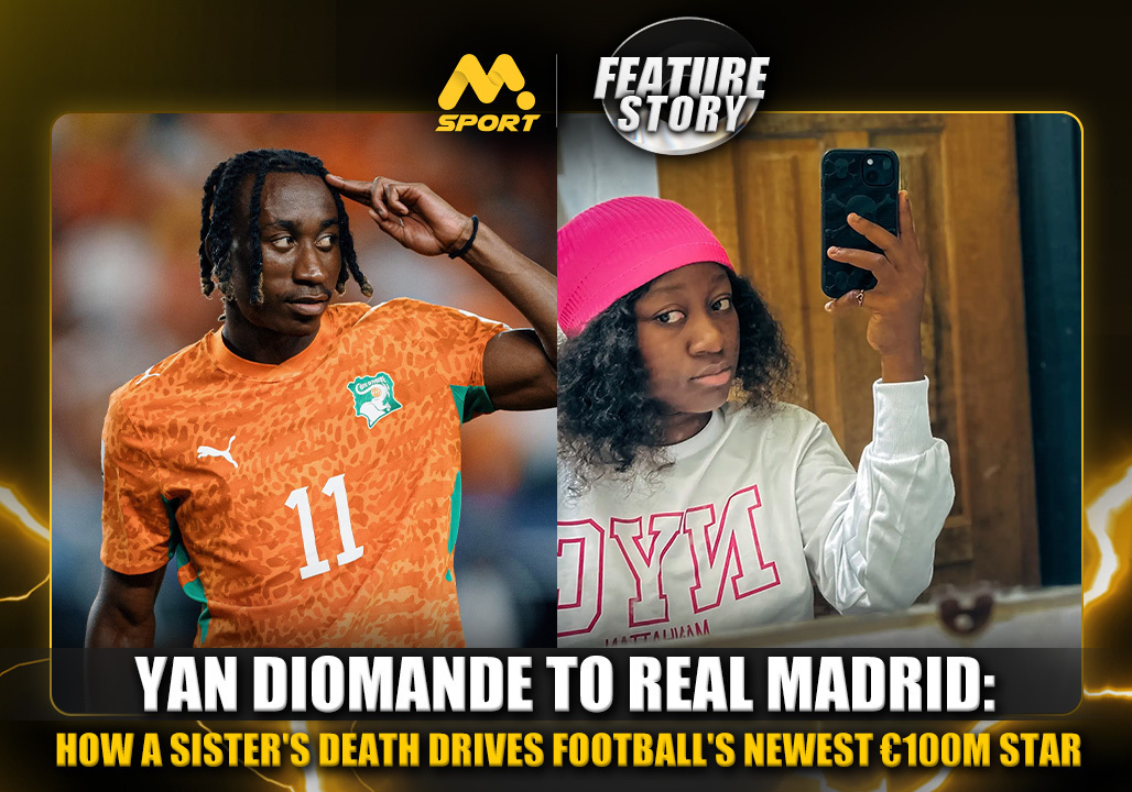 MSportOfficial's tweet photo. 🇨🇮 Yan Diomande to Real Madrid is bigger than a transfer story.

From Abidjan to Florida, Leipzig and now the Santiago Bernabéu, his rise has been anything but normal.

But behind the €100m move is a promise he made after losing his sister Roxanne. 💔

Every goal.
Every run.
Every step forward.

For her.

At 19, Diomandé is walking into the biggest club in world football carrying more than pressure.

He is carrying a name he promised the world would remember.

Read the full Story 👇

🔗 https://t.co/FxVTti3pMV

#YanDiomande #RealMadrid #IvoryCoast #CotedIvoire #AfricanFootball #FootballStory #TransferNews #RealMadridCF #LaLiga #PlayerFeature