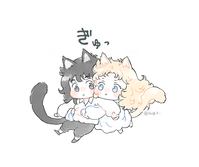 chog_e_'s tweet photo. ネコミミの2人をまた描いた🐈‍⬛🐈 https://t.co/gNSVPSOrQ6