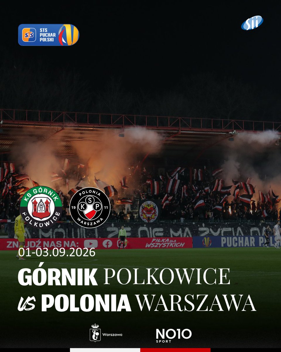 Polonia1911's tweet photo. Poznaliśmy rywala w I rundzie STS Pucharu Polski. Będzie nim występujący na co dzień w Betclic 3. Lidze Górnik Polkowice. 🏆

▶  Mecze mają zostać rozegrane od 1 do 3 września. Ich zwycięzcy awansują do 1/16 finału, a pokonani zostaną wyeliminowani z dalszej rywalizacji. Wiemy, że rozegramy ten mecz na wyjeździe - o dokładnym terminie będziemy informować jak tylko zostanie potwierdzony przez PZPN w konsultacji z TVP.
