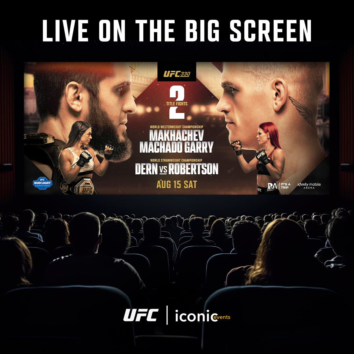 ufc's tweet photo. Why watch from the couch when you can watch it on the big screen?

Experience #UFC330 LIVE in theaters August 15!

Get Tickets Here: https://t.co/J1jMtzBBif https://t.co/1yD427ZrHO
