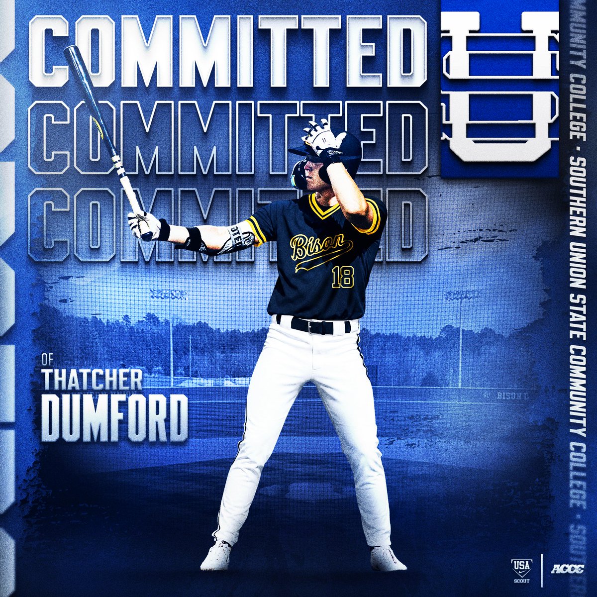 USASCOUTGA's tweet photo. The entire USA Scout Staff is excited to announce Thatcher Dumford (Class of 2027) has committed to Southern Union State Community College!

Congrats Thatcher! @ThatcherD_18 

@Bison_BSB https://t.co/KzszsyqhkA