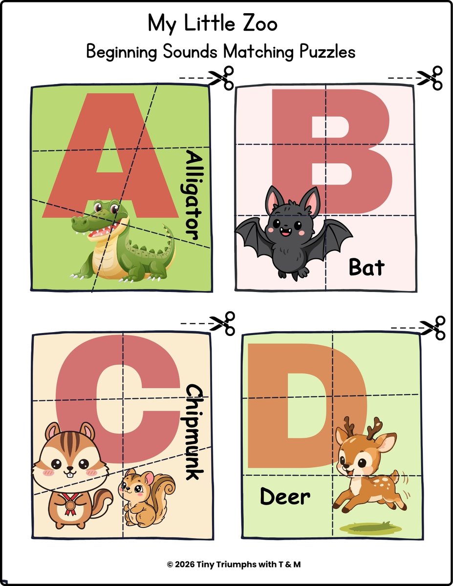 ultimatechamik2's tweet photo. Check out my latest product: https://t.co/CdIZjnjv44 
My Little Zoo: A-Z Animal Puzzle Fun
Alphabet Matching &amp; Beginning Sounds Activity Book for Preschool and Kindergarten https://t.co/k1Pm8H5zln