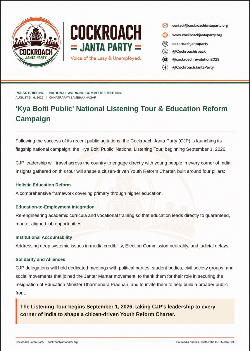 AshutoshRanka's tweet photo. For long we have all felt how no government was listening to us.

@Cockroachisback changed this.

We want to hear from you. We want to draft a reforms agenda based on exactly what you want.

We want to change the way politics is done in this country. And we want to do this together.

We hope to meet millions of you over the course of next few months.

Let’s build India together.