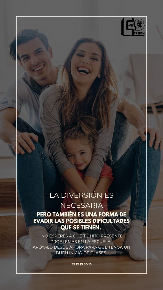 crepch's tweet photo. Apoya a tus hijos estas vacaciones para un buen inicio de clases.

📱Agenda cita 55 1915 3015

#terapiamultisensorialsimbólica #FelizJueves #terapia https://t.co/I1EeHEaLSY