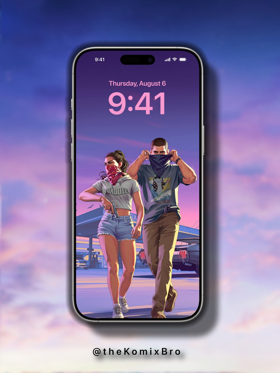 theKomixBro's tweet photo. GTA 6 - GRAND THEFT AUTO VI
4K MOBILE WALLPAPER
for iPhone &📱 Samsung phones!

💥 OFFICIAL KEY ART
📱 4K | 1768  ×  3840
#GTA6