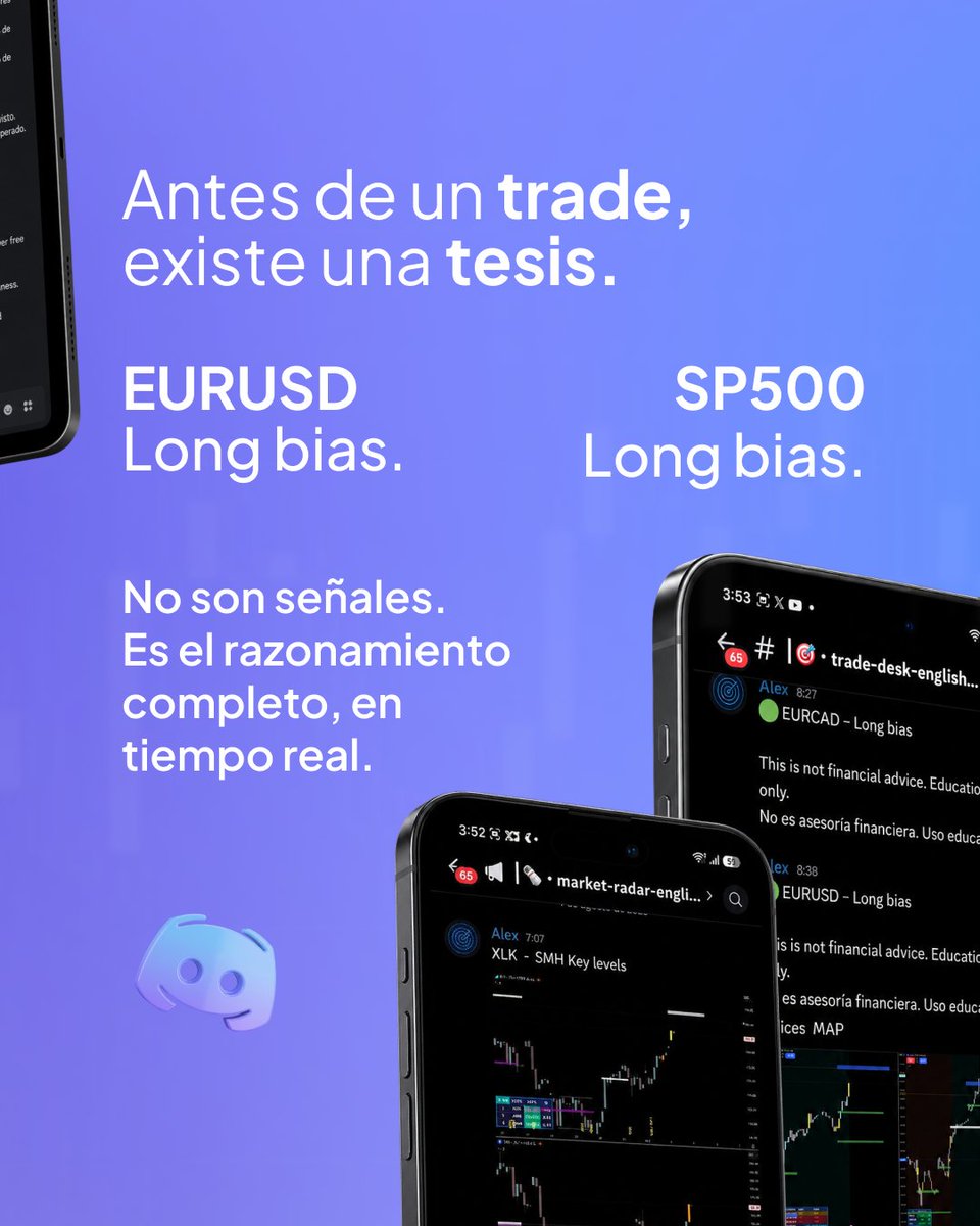 TradeGATEhubEs's tweet photo. ¿Ves el gráfico o lo estás leyendo? 👀

Ese nivel de razonamiento tiene una sala. Link en bio.

#TradeGATEHub #TradingProfesional #ComunidadTrading #DiscordTrading #ForexProfesional https://t.co/4RZnRbvMWn