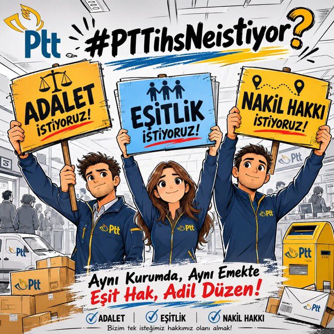Mslm9396's tweet photo. @Ulku_Ocaklari PTT personeli yıllardır umursamazlığın odak noktası olmuştur. Artık Yeter!!! Bizler bu kurumun asli unsurlarıyız ; huzurlu ve adil bir yaşam istiyoruz. #PTTdeAyrımcılığaSon https://t.co/5wDSYOFX6n