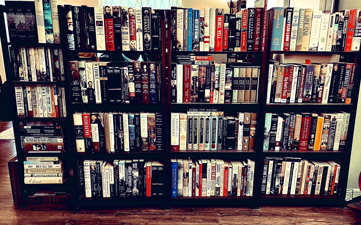 AmericanGwyn's tweet photo. my 18th &amp; 19th century American History shelves: https://t.co/H4otQ8NxG7
