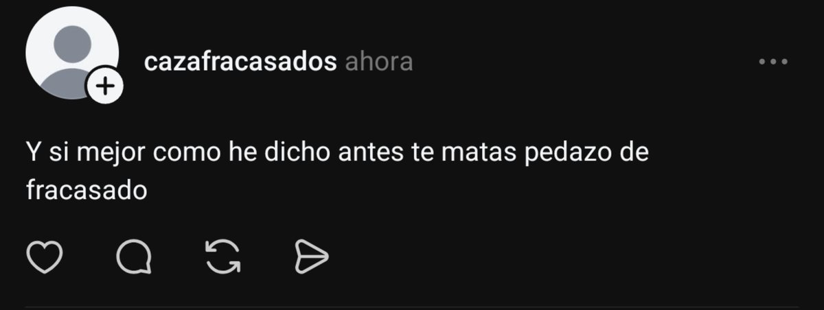 Humanitos13_'s tweet photo. Hola, si. Si alguien usa threads reportadle la cuenta a este tío que he visto que le comenta mensajes de odio a mucha gente y me preocupa que pueda afectar los ánimos o vida de alguien :P https://t.co/SGDPbfjqfT