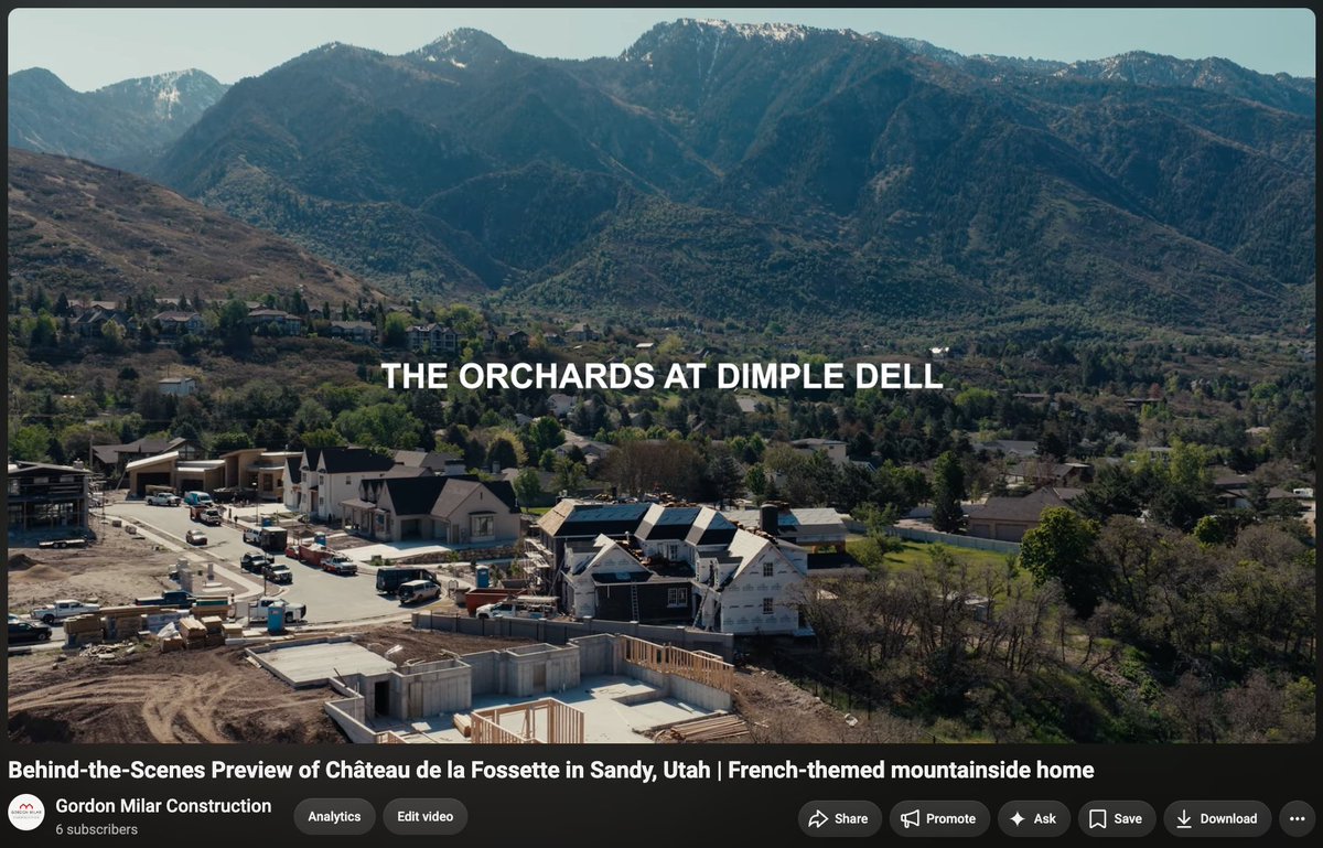 codella's tweet photo. Touring the Salt Lake Parade of Homes in Sandy? Stop by Dimple Dell Lane to see Château de la Fossette &amp; watch our 3-min behind-the-scenes video on how our team built this 12,500+ sq ft manor: 🎬 Video: https://t.co/P7nWp7b6g8
#SLPOH2026 #SandyUT #UtahRealEstate https://t.co/U8kgrW0NVD