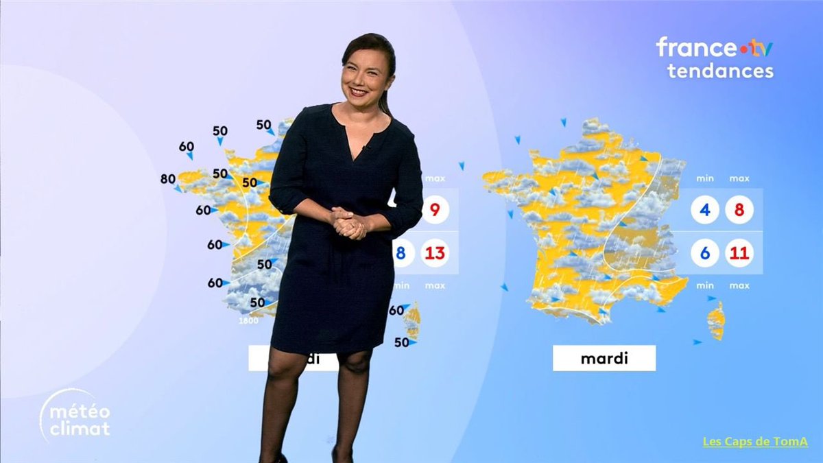 ya14is's tweet photo. La présentatrice météo de France 2 quand il faut dire Montpellier qui a la température la plus haute :
«  autour de la Méditerranée » 
Pour une autre ville :
«  À Nice …
À Marseille …
À Perpignan … » https://t.co/pX5m5TORLf