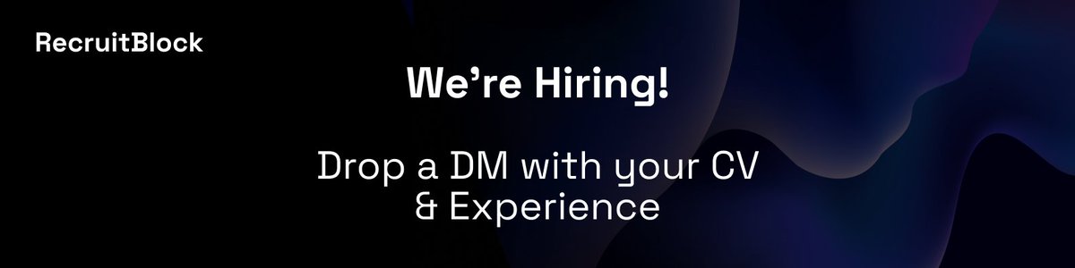 guttered_buccal's tweet photo. 🚀 Hiring across Web3

Looking for experienced Sales Reps, Growth, Advisors, BD, Managers and GameFi specialists

If you've built in crypto before, DM me your X and a few projects you've worked on

#Web3Jobs #CryptoCareers #HiringNow #BlockchainJobs #RemoteJobs