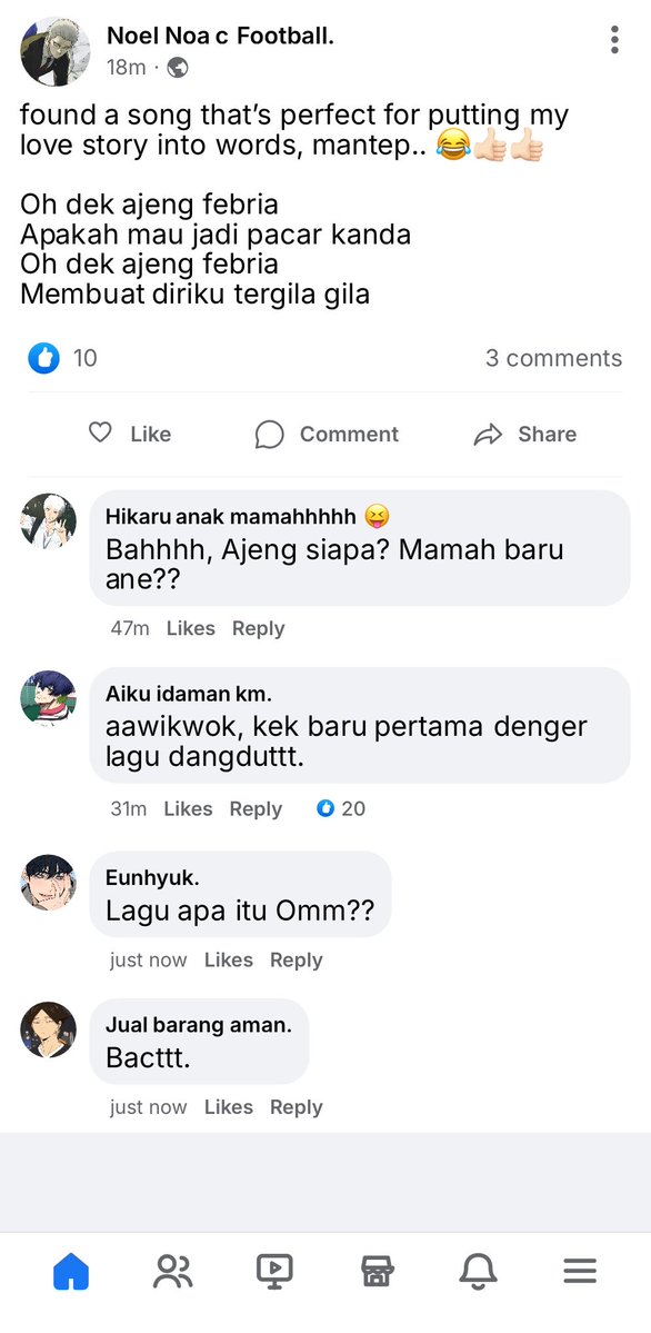E11Noel's tweet photo. habis update status dan ada aja yang komen. https://t.co/9pi8QVToFY