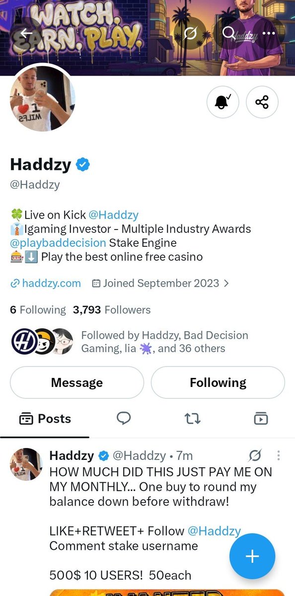 Cbunny404's tweet photo. @Haddzy Followed u with notifs on! ✅

Stake : Tungsahura7 

Thank you so much @Haddzy  🙏 https://t.co/HXRxoquAEG