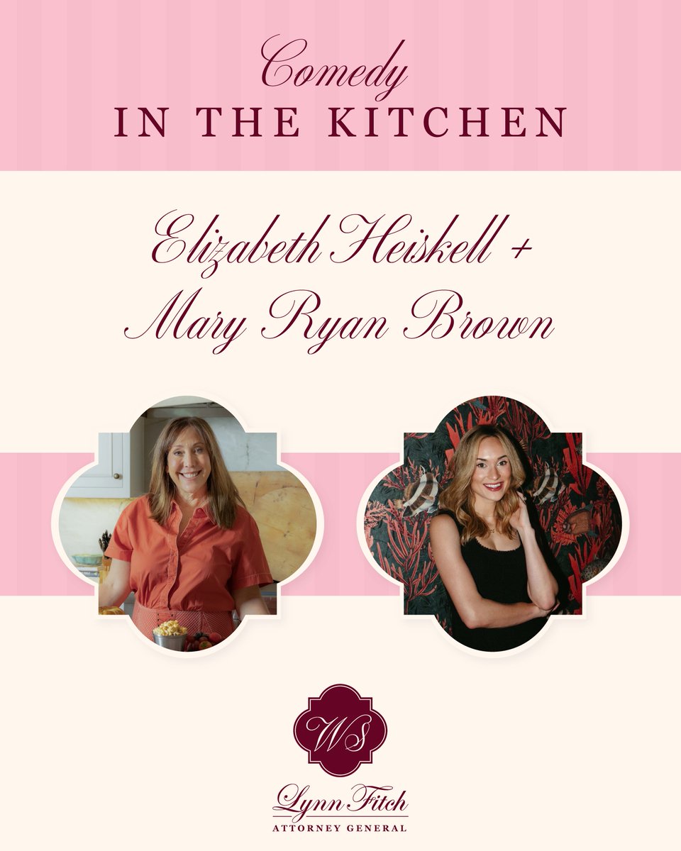 LynnFitchAG's tweet photo. We are just a few short weeks away from the 2026 Mississippi Women’s Summit! I am excited to share that in addition to comedian @mary_ryan419’s fabulous performance on August 31, she will be joining Today Show contributing chef and Oxford entrepreneur Elizabeth Heiskell for a fun-filled culinary adventure in preparing an easy, nutritious, and delicious meal. This is a duo you won’t want to miss! Learn more on our special Summit website.