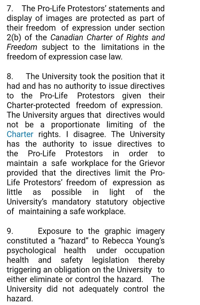 MimiProbably's tweet photo. This is quite the arbitration decision for Mount Royal Staff Association.

What happens when freedom of speech rights clash with a worker's right to be safe at work and the employer's responsibility to ensure that safety?

#ABPoli #ABLabour #ABPSE

https://t.co/wuxQNmFnTB https://t.co/HzmqOC1jh8